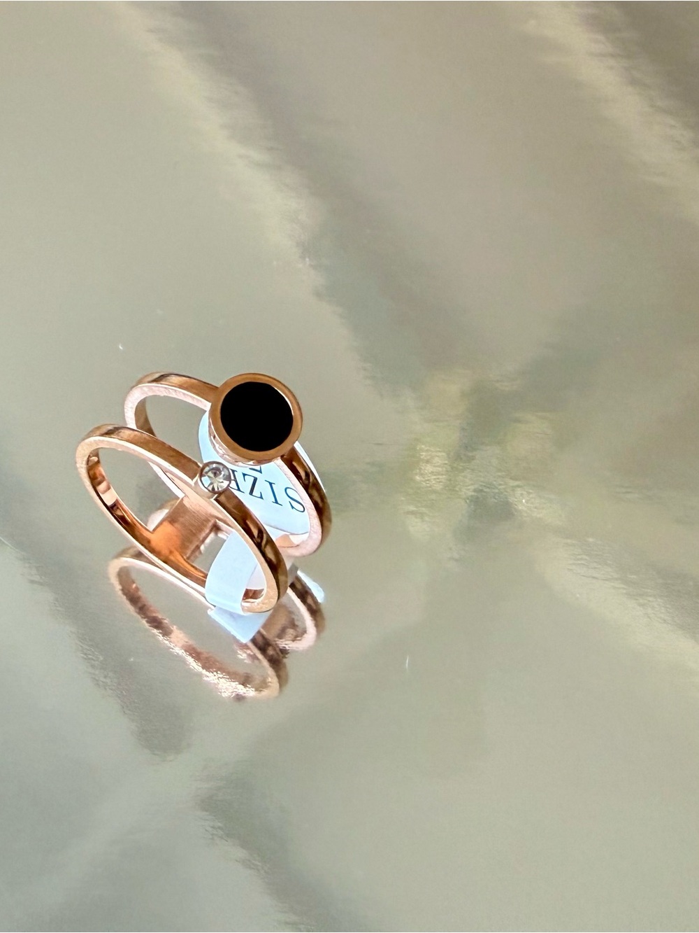 Minimalist Rose Gold Double-Band Ring – Size 7